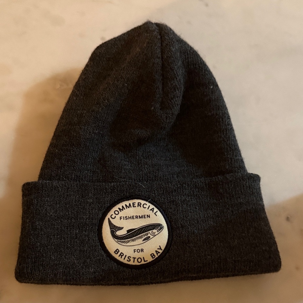 Dark Gray Beanie with Patch